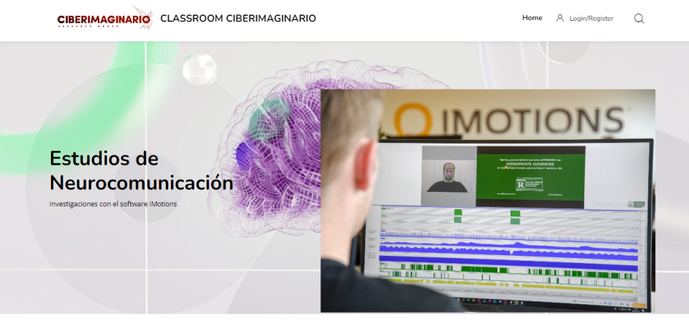 Pantallazo del curso de Estudios de neurocomunicación con iMotions de Juan Romero Luis.