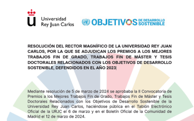 Alejandro Carbonell y Juan Romero premio a las mejores tesis doctorales relacionadas con los ODS