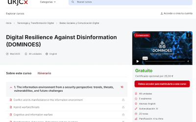 ¡Vuelve el MOOC “Digital Resilience Against Disinformation (DOMINOES)” en URJCx!