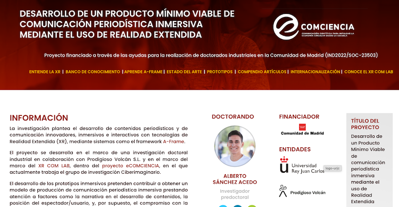 Desarrollo de un Producto Mínimo Viable de comunicación periodística inmersiva mediante el uso de Realidad Extendida