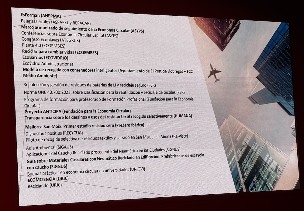 Listado de proyectos seleccionados